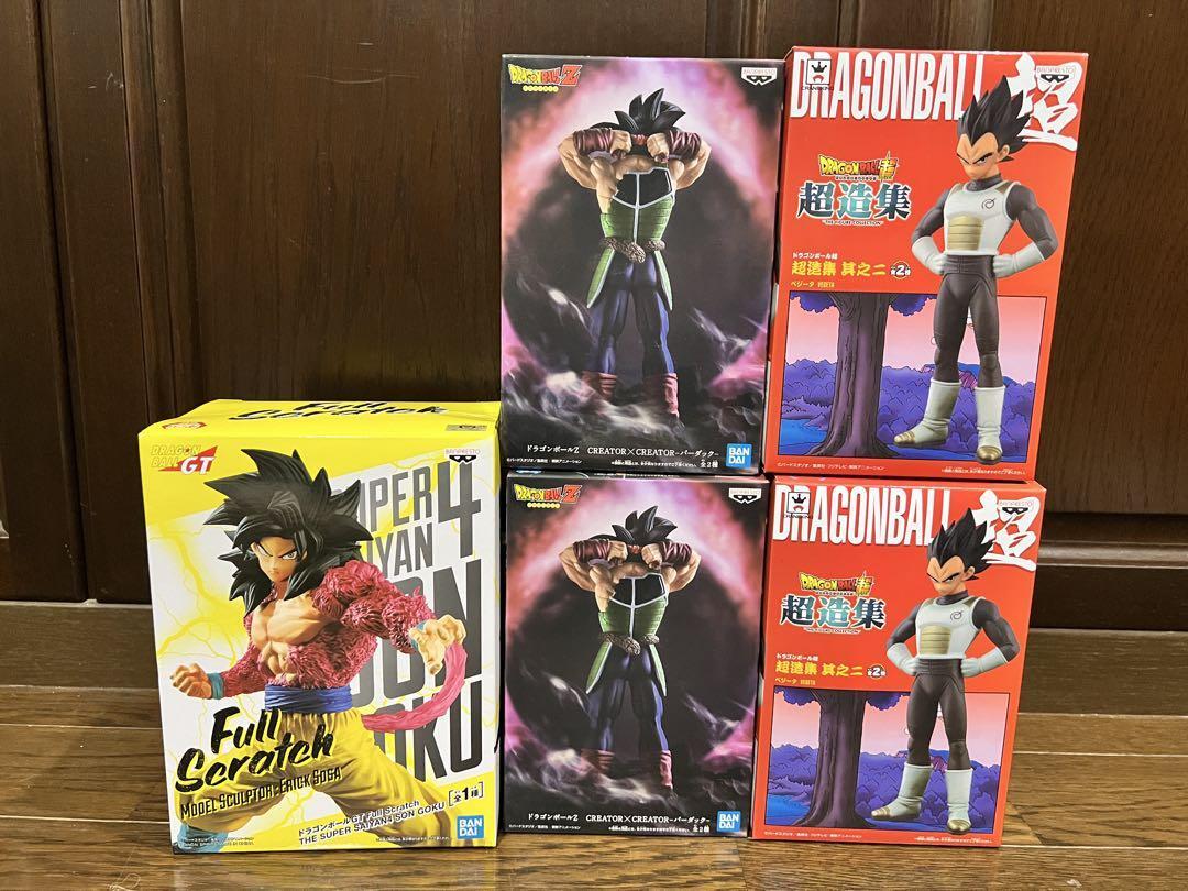 【新品・未開封】ドラゴンボール フィギュア4体セット セル、バーダック、孫悟空 5個セット】ドラゴンボール フィギュア Full Scratch 超サイヤ人