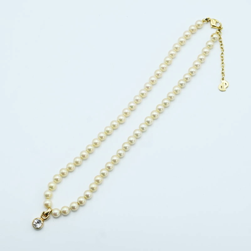 クリスチャンディオール Dior ロ ゴネックレス GP フェイクパールゴールド 楽天市場】【中古】Christian Dior クリスチャンディオール GP
