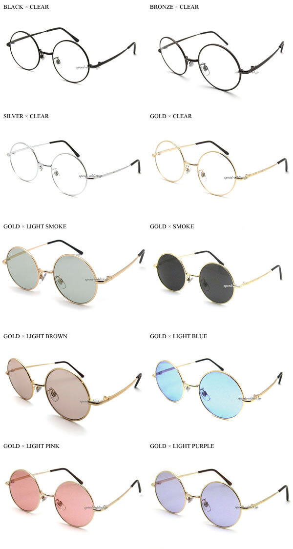 круг очки SUNGLASS for JAPANESE SILVER × CLEAR + очки кейс BLACK/ модные очки без линз Lloyd очки Classic retro Circle type frame Shape 