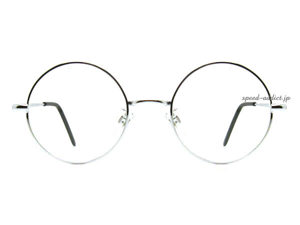  круг очки SUNGLASS for JAPANESE SILVER × CLEAR + очки кейс BLACK/ модные очки без линз Lloyd очки Classic retro Circle type frame Shape 