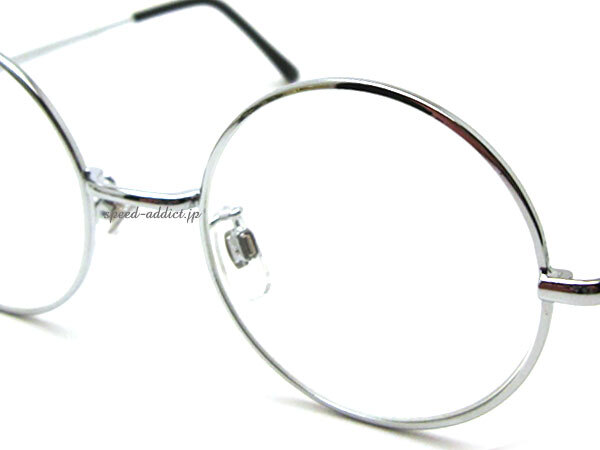  круг очки SUNGLASS for JAPANESE SILVER × CLEAR + очки кейс BLACK/ модные очки без линз Lloyd очки Classic retro Circle type frame Shape 