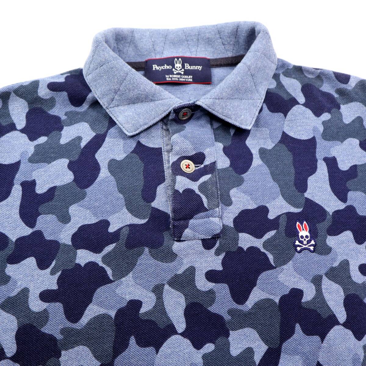 美品★Psycho Bunny サイコバニー カモフラージュ柄 半袖ポロシャツ/Mサイズ_画像4