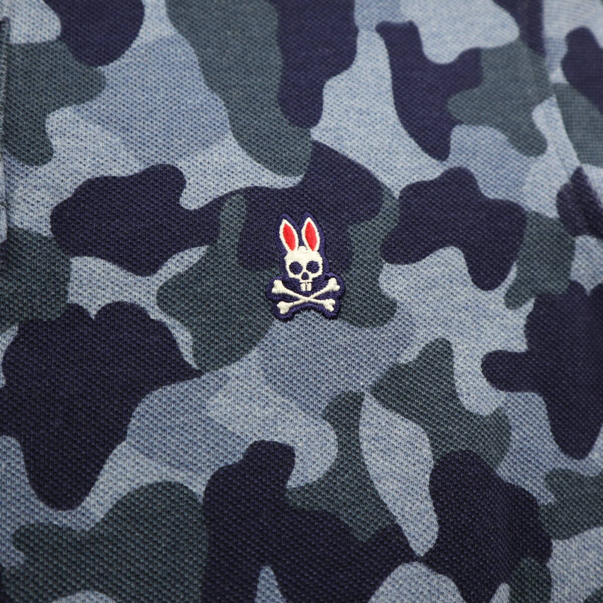 美品★Psycho Bunny サイコバニー カモフラージュ柄 半袖ポロシャツ/Mサイズ_画像8