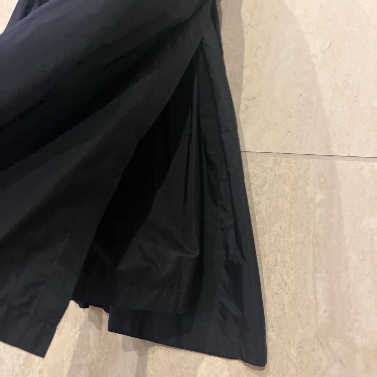 美品 Drawer ドゥロワー タフタドッキング ワンピース 切替 異素材 ノースリーブ size1 ネイビー_画像3