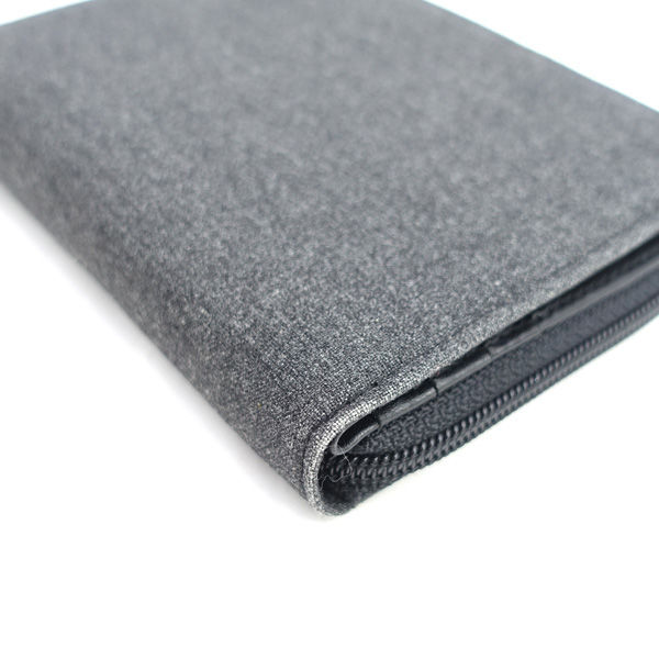 ■ プラダ ラウンドファスナー スポーツライン 二つ折り財布 キャンバス グレー (0990015047)_画像7