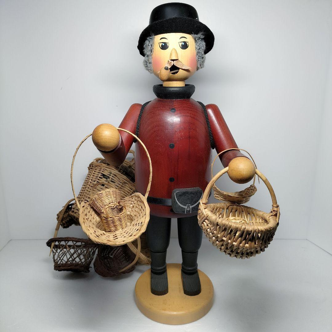当時物 クーネルト ドイツ製 煙出し人形 カゴ売り 特大 約42cm 現状品 当時物 クーネルト ドイツ製 煙出し人形 カゴ売り 特大 約42cm