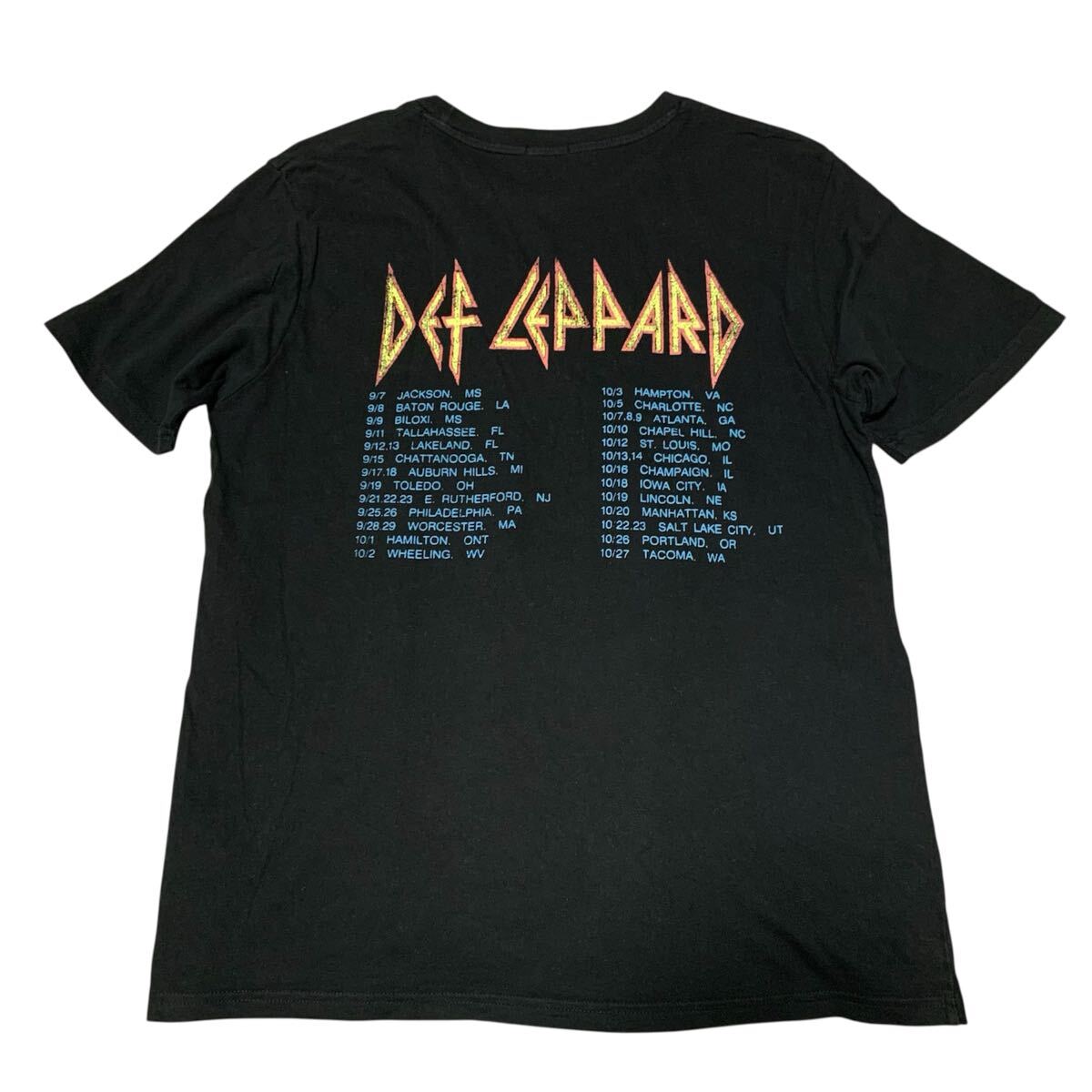 送料込！★GU ジーユー★DEF LEPPARD デフレパード バンドTシャツL★ブラック★_画像2