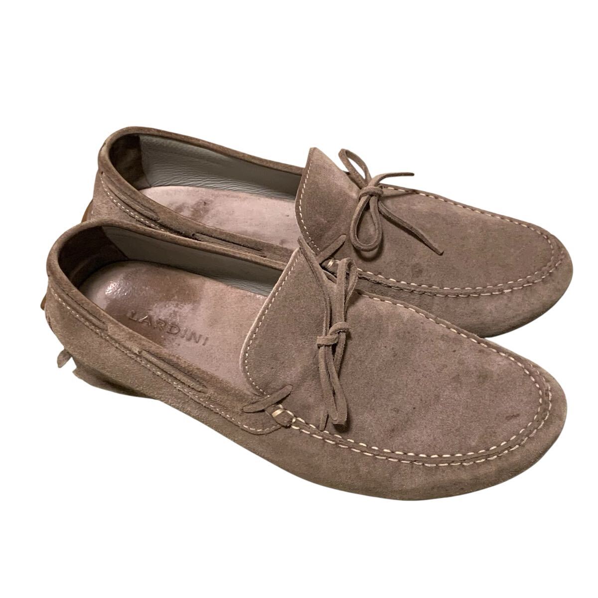 送料込！難あり★LARDINI ラルディーニ★スウェードスリッポンドライビングシューズUK9/EU43★イタリア製★ジャンク品★_画像2
