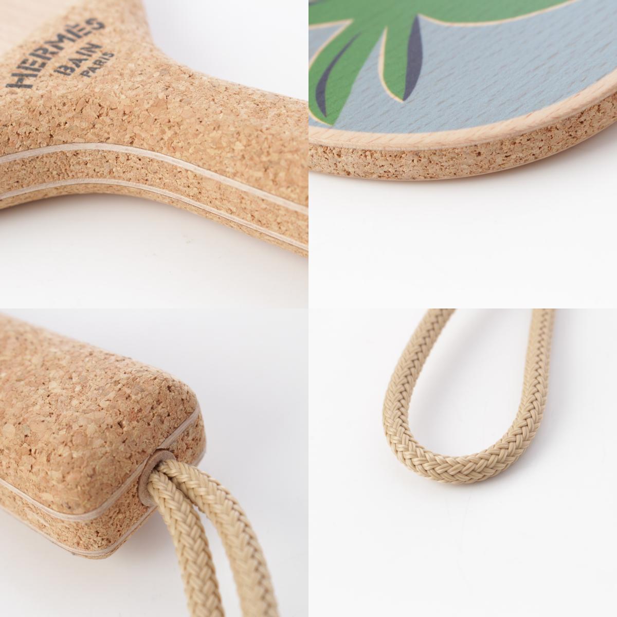 HERMES - エルメス アプレ ラ ヴァーグ ブナ材 コルク ビーチ ラケット ゴムボールセット  スポーツ用品 マルチカラー ベージュ【中古】 楽天市場】エルメス HERMES アプレ ラ ヴァーグ ブナ材 コルク