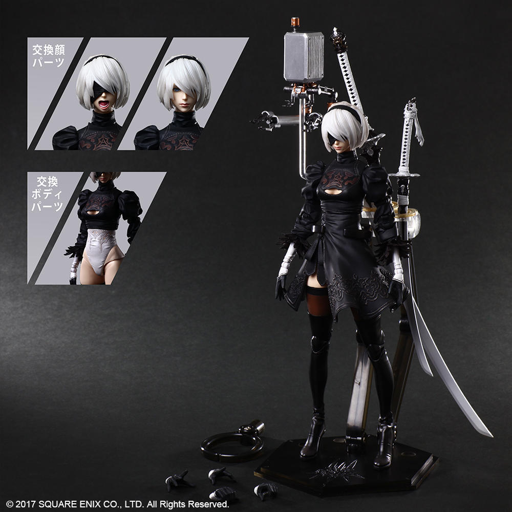 PLAY ARTS改 【中古美品】プレイアーツ ヨルハ 二号 B型 2B DX版 PLAY ARTS 改 < ヨルハ 二号 B型 DX版 > 2B フィギュア ニーア