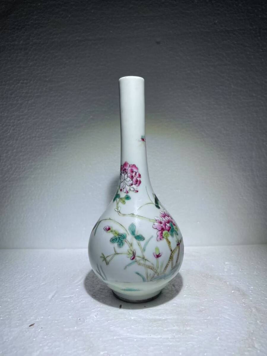中国清時代末期染付花瓶(Ronbin) 中国美術 染付 色絵 粉彩 清時代 花瓶(清)|売買された