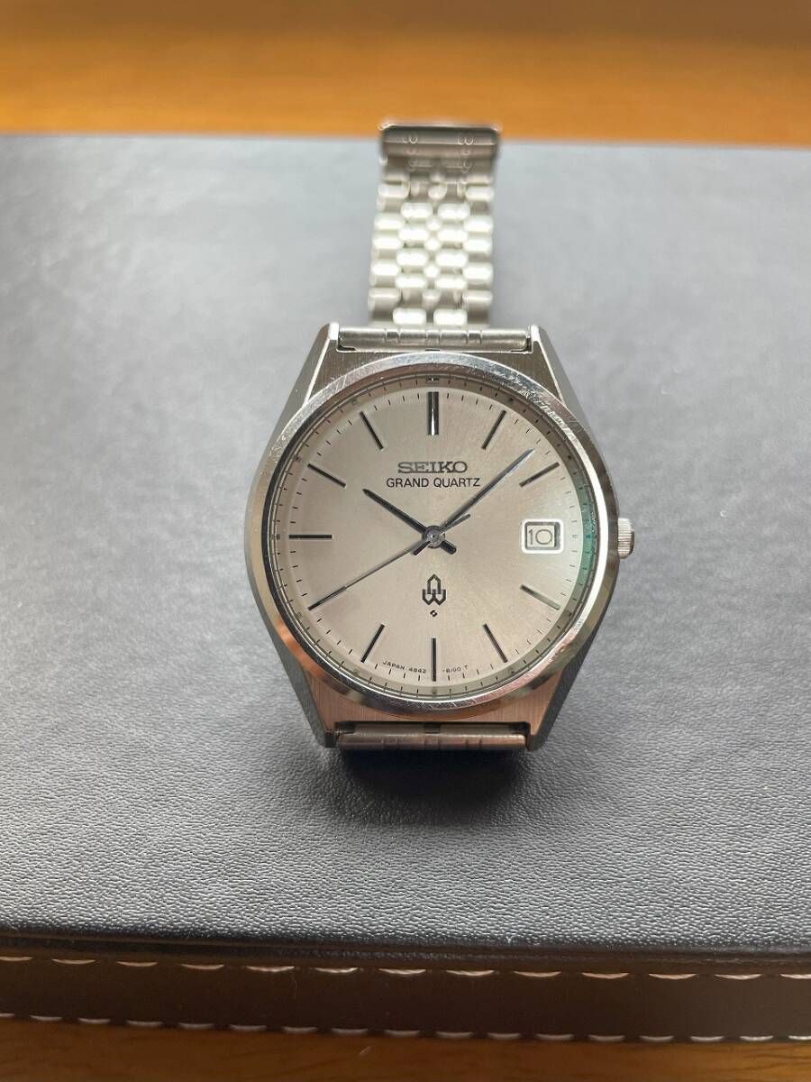 美品 seiko グランドクォーツ 稼動品 ref4842-8110 稼働品 セイコー グランドクォーツ 4842-8110 デイト SEIKO