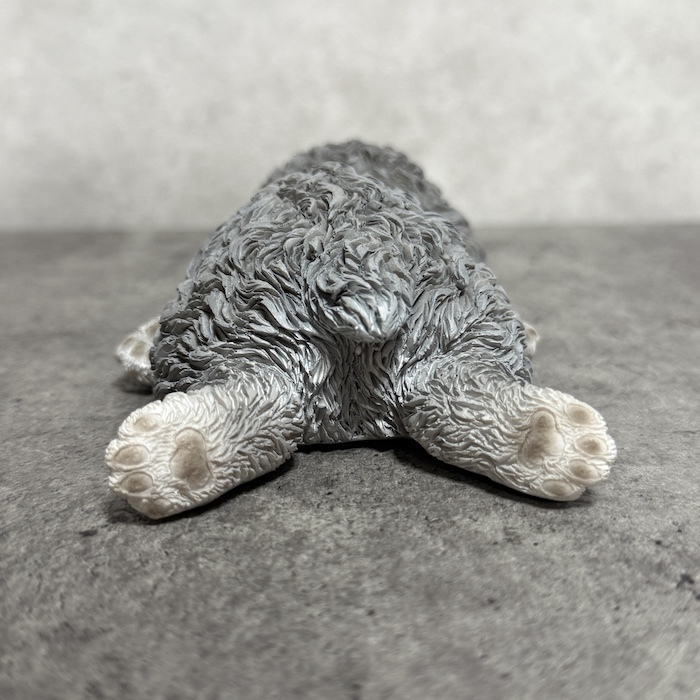 置物 犬 かわいい 動物 玄関 うつぶせトイプードル グレー おしゃれ インテリア ガーデン woobia ウービア_画像6