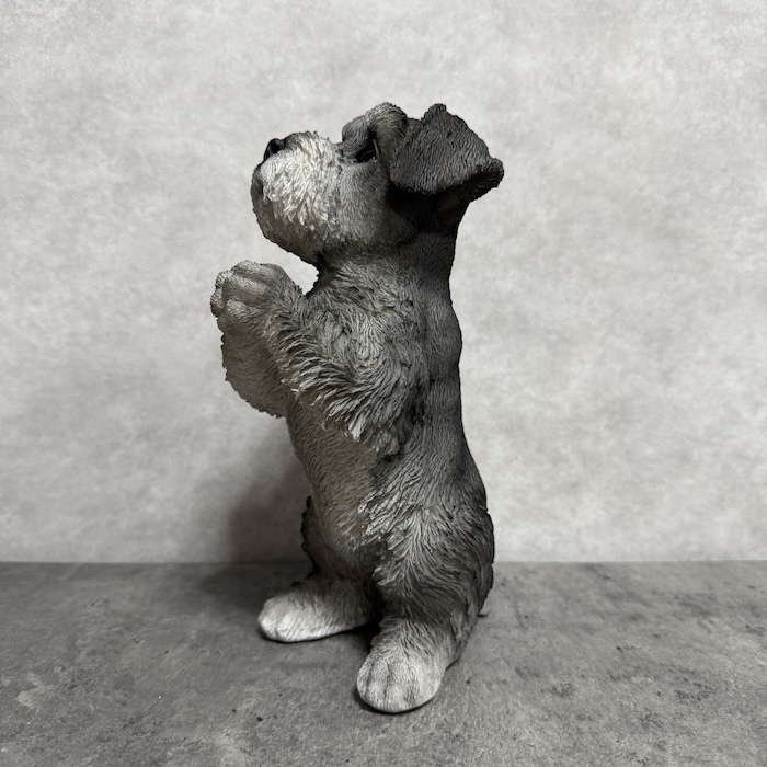 犬 置物 おしゃれ おねだりシュナウザー かわいい 動物 インテリア オブジェ ガーデンオーナメント woobia ウービア_画像7