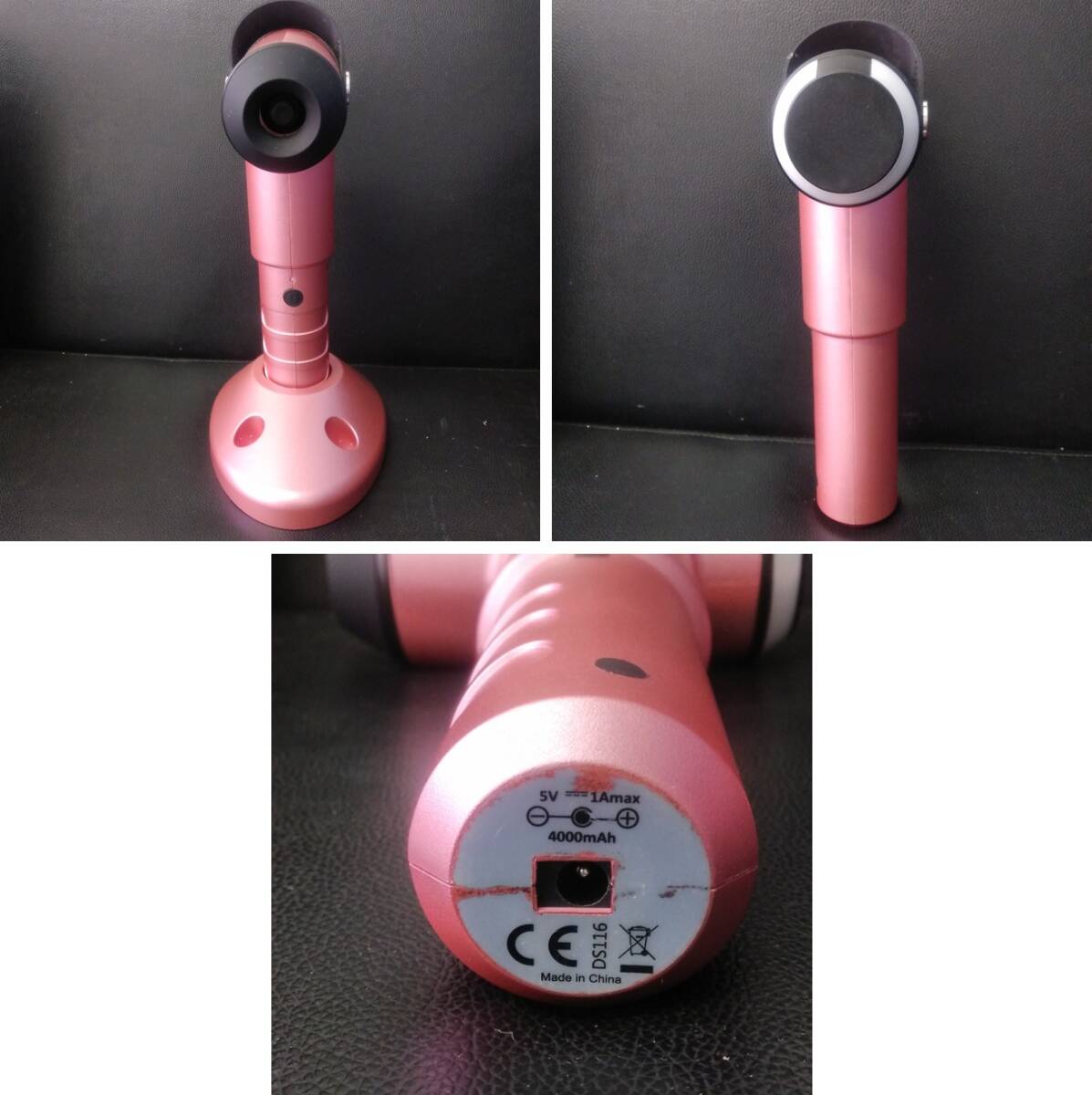 《健康》器具 「保阪流ウェルネス：ディープアタッカー ピンク DSY-MGB-01」 丸型アタッチメント欠品 イッティ マッサージガン_画像4