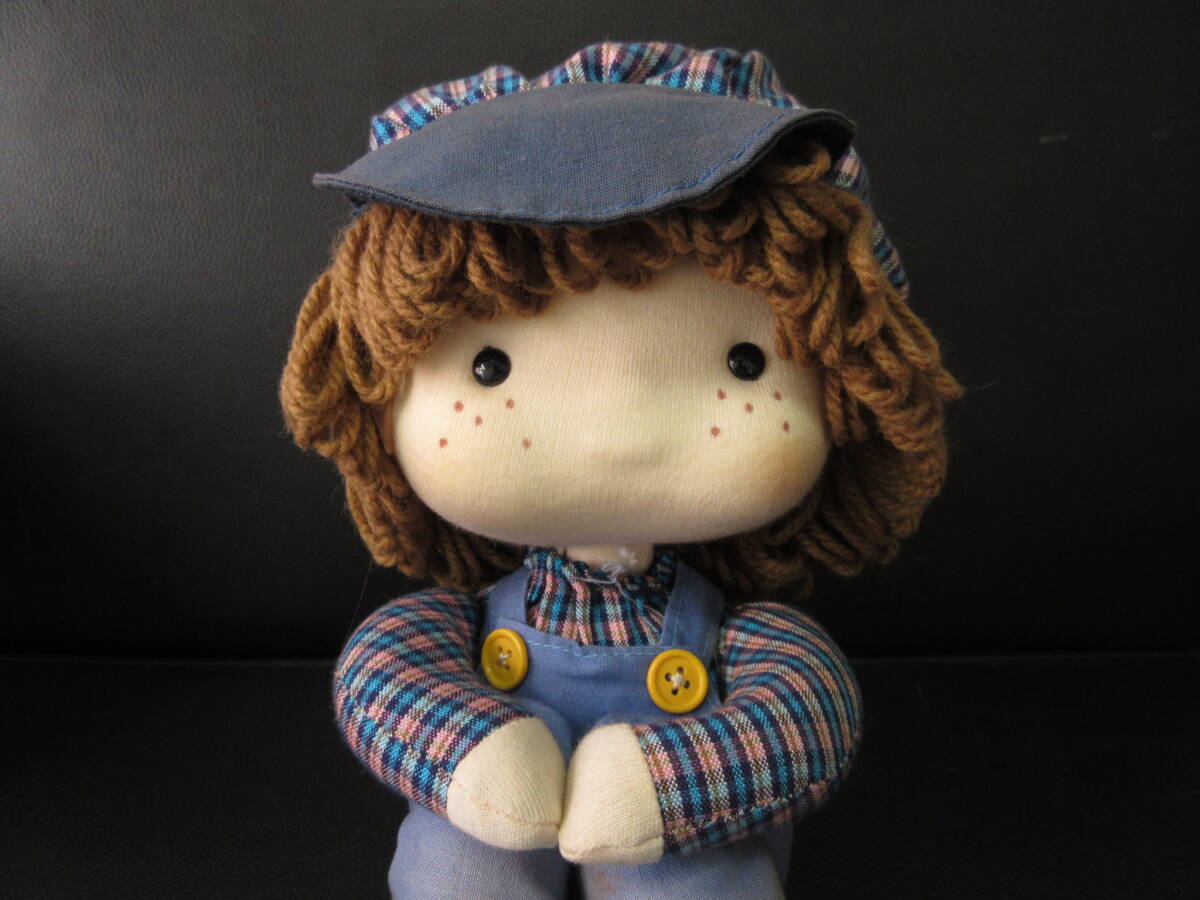 { игрушка } подлинная вещь [Sankyo колеблющийся мужчина музыкальная шкатулка искривление глаз неизвестен . кукла ] работа OK высота : примерно 22cm ранг Showa Retro * Vintage кукла игрушка 