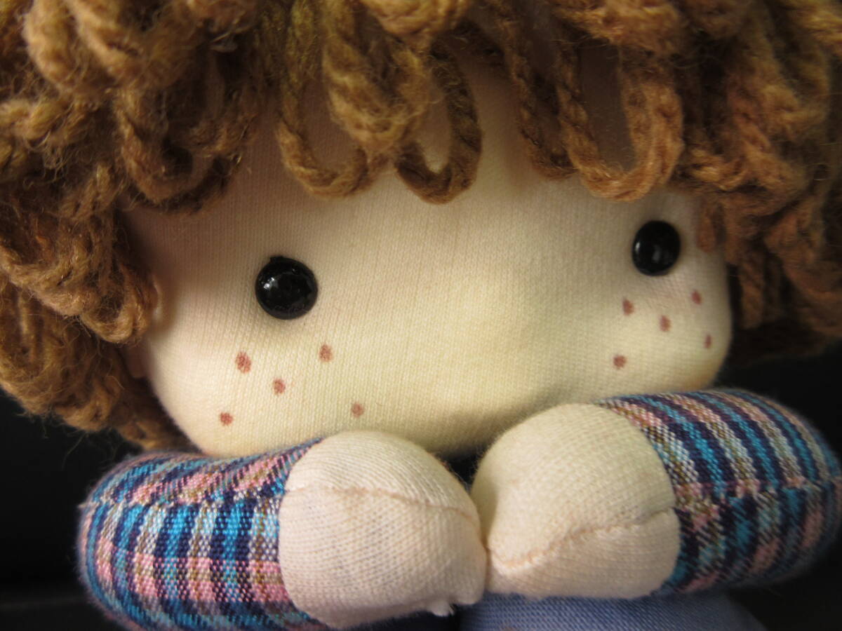 { игрушка } подлинная вещь [Sankyo колеблющийся мужчина музыкальная шкатулка искривление глаз неизвестен . кукла ] работа OK высота : примерно 22cm ранг Showa Retro * Vintage кукла игрушка 