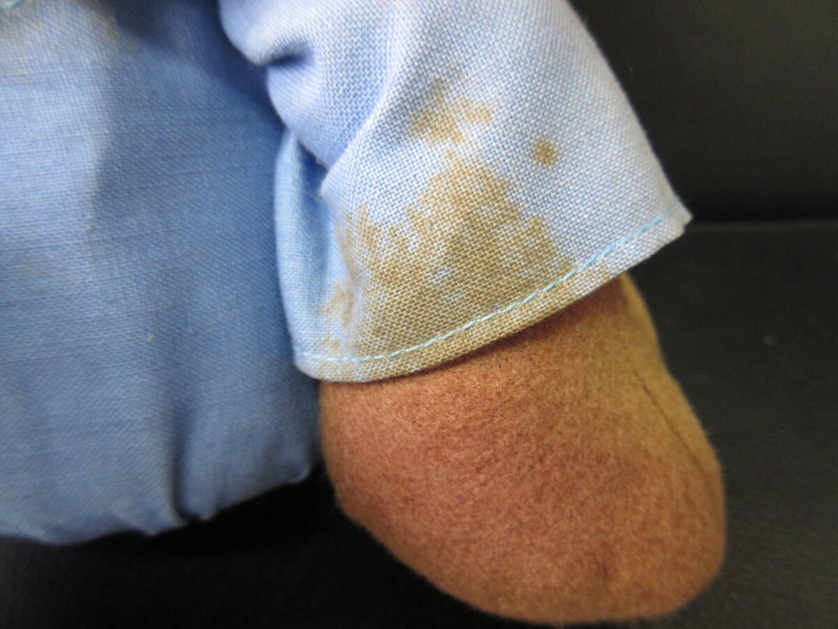 { игрушка } подлинная вещь [Sankyo колеблющийся мужчина музыкальная шкатулка искривление глаз неизвестен . кукла ] работа OK высота : примерно 22cm ранг Showa Retro * Vintage кукла игрушка 