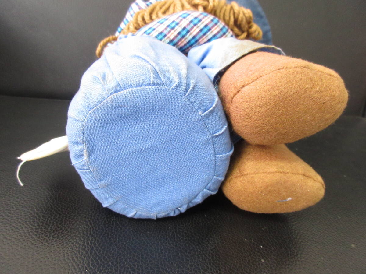 { игрушка } подлинная вещь [Sankyo колеблющийся мужчина музыкальная шкатулка искривление глаз неизвестен . кукла ] работа OK высота : примерно 22cm ранг Showa Retro * Vintage кукла игрушка 