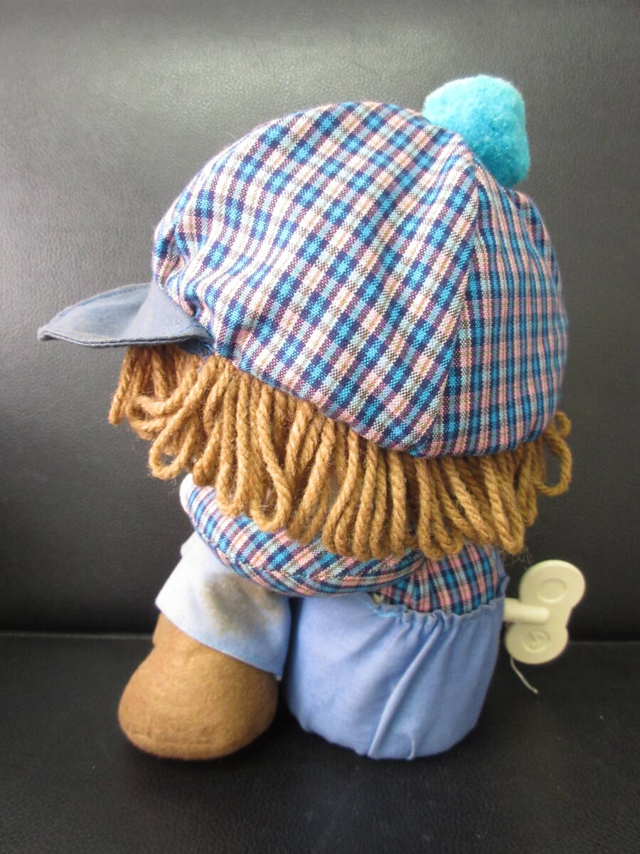 { игрушка } подлинная вещь [Sankyo колеблющийся мужчина музыкальная шкатулка искривление глаз неизвестен . кукла ] работа OK высота : примерно 22cm ранг Showa Retro * Vintage кукла игрушка 