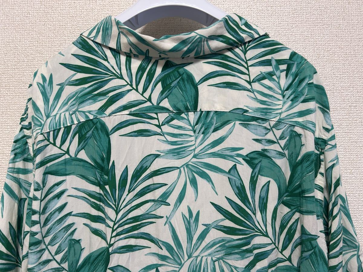 BANANA REPUBLIC Banana Republic искусственный шелк короткий рукав гавайская рубашка открытый цвет рубашка Hawaiian L зеленый botanikaru рисунок banalipa