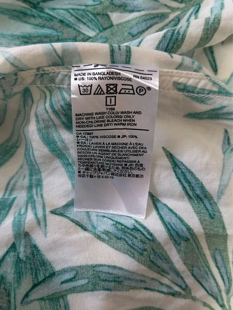 BANANA REPUBLIC Banana Republic искусственный шелк короткий рукав гавайская рубашка открытый цвет рубашка Hawaiian L зеленый botanikaru рисунок banalipa