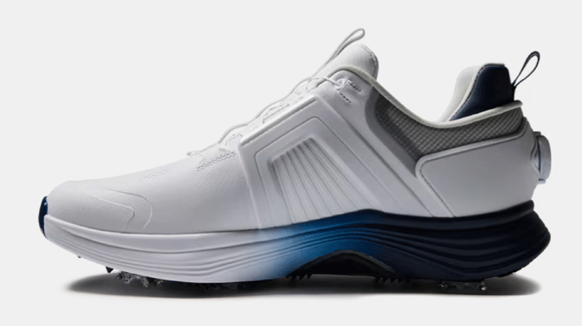 новый товар #2025.3# foot Joy # гипер- Flex карбоновый боа шиповки ##55475# белый | темно-синий #28.5CM#WIDE:EEE# стандартный товар