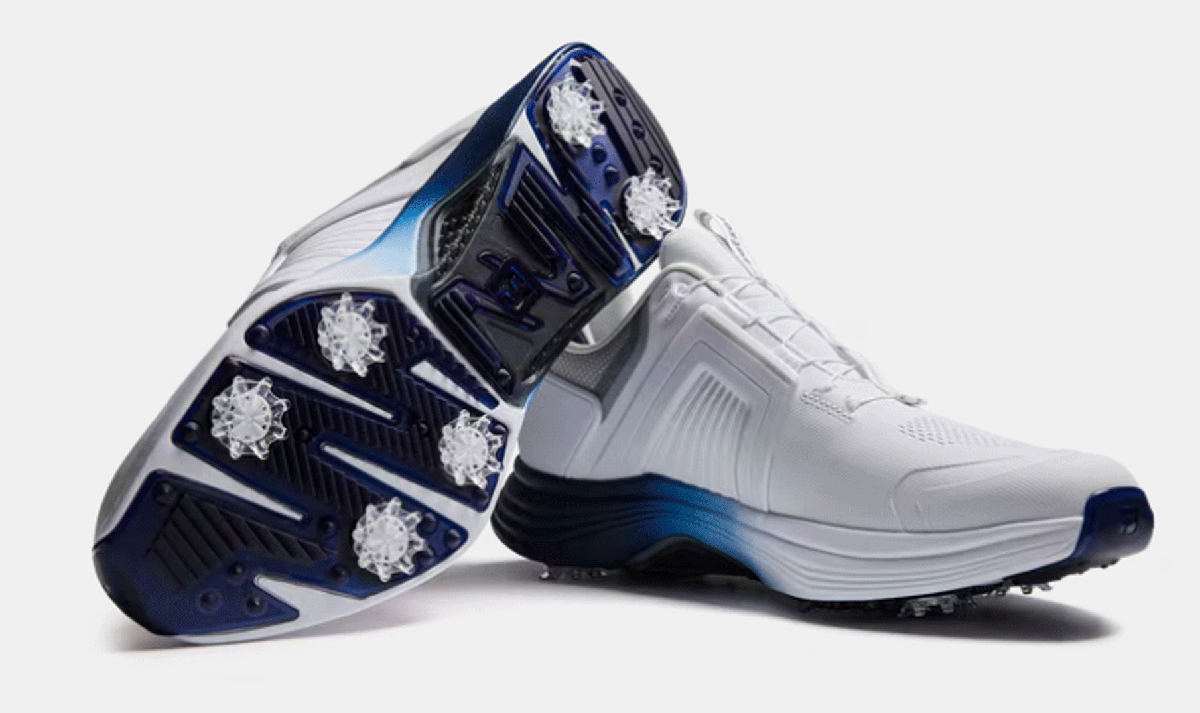 новый товар #2025.3# foot Joy # гипер- Flex карбоновый боа шиповки ##55475# белый | темно-синий #28.5CM#WIDE:EEE# стандартный товар