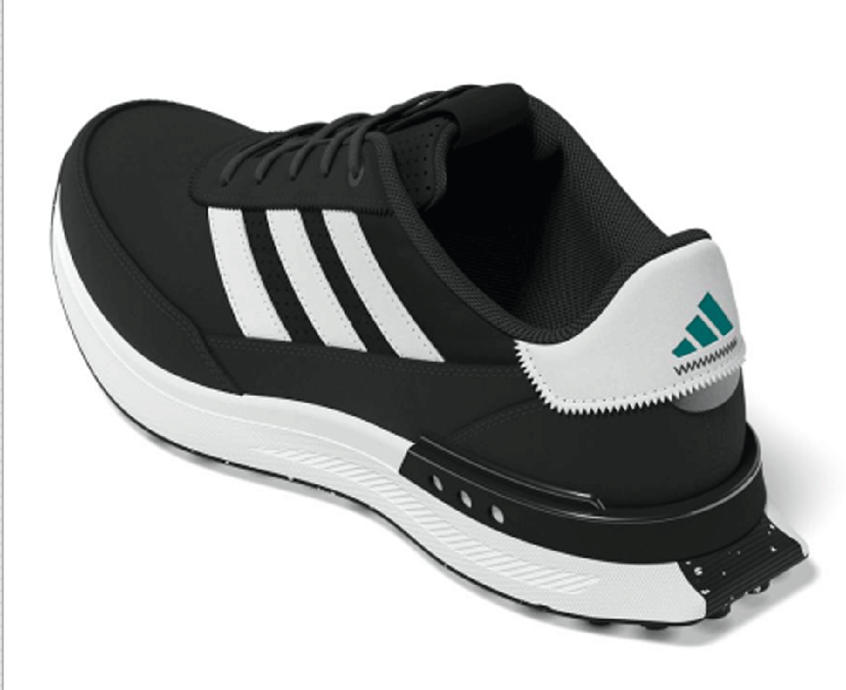 新品■アディダス■2025.7■S2G スパイクレス レザー■JS1892■コアブラック／ホワイト／ピュアティール■24.5CM■天然皮革■正規品_画像4