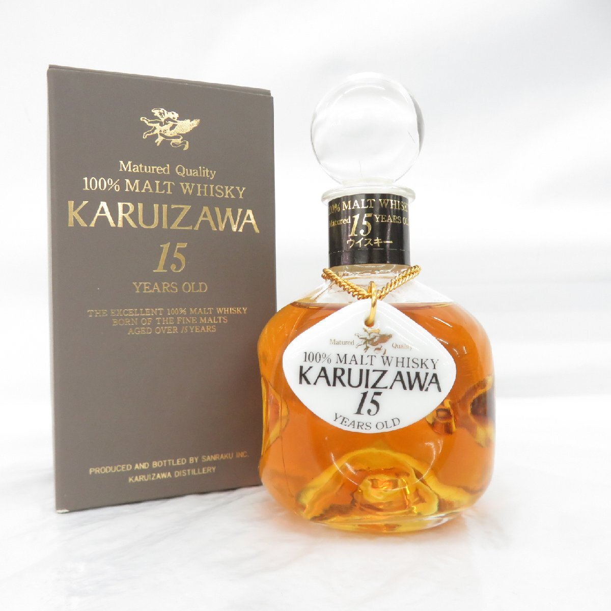 【未開栓】三楽 軽井沢 15年 100％モルト ウイスキー 100ml 43％ 箱付 11885506 0707