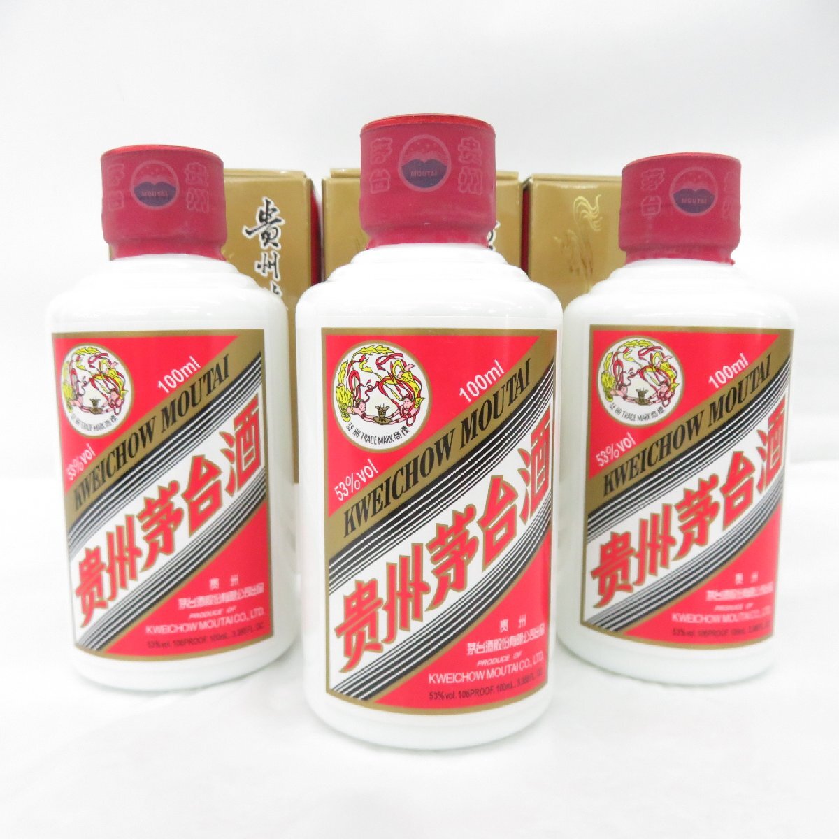 【未開栓】貴州茅台酒 マオタイ 天女 ラベル 53% 500ml 2024年 未開栓 貴州茅台酒 マオタイ酒 天女ラベル 2024 ミニボトル 3本