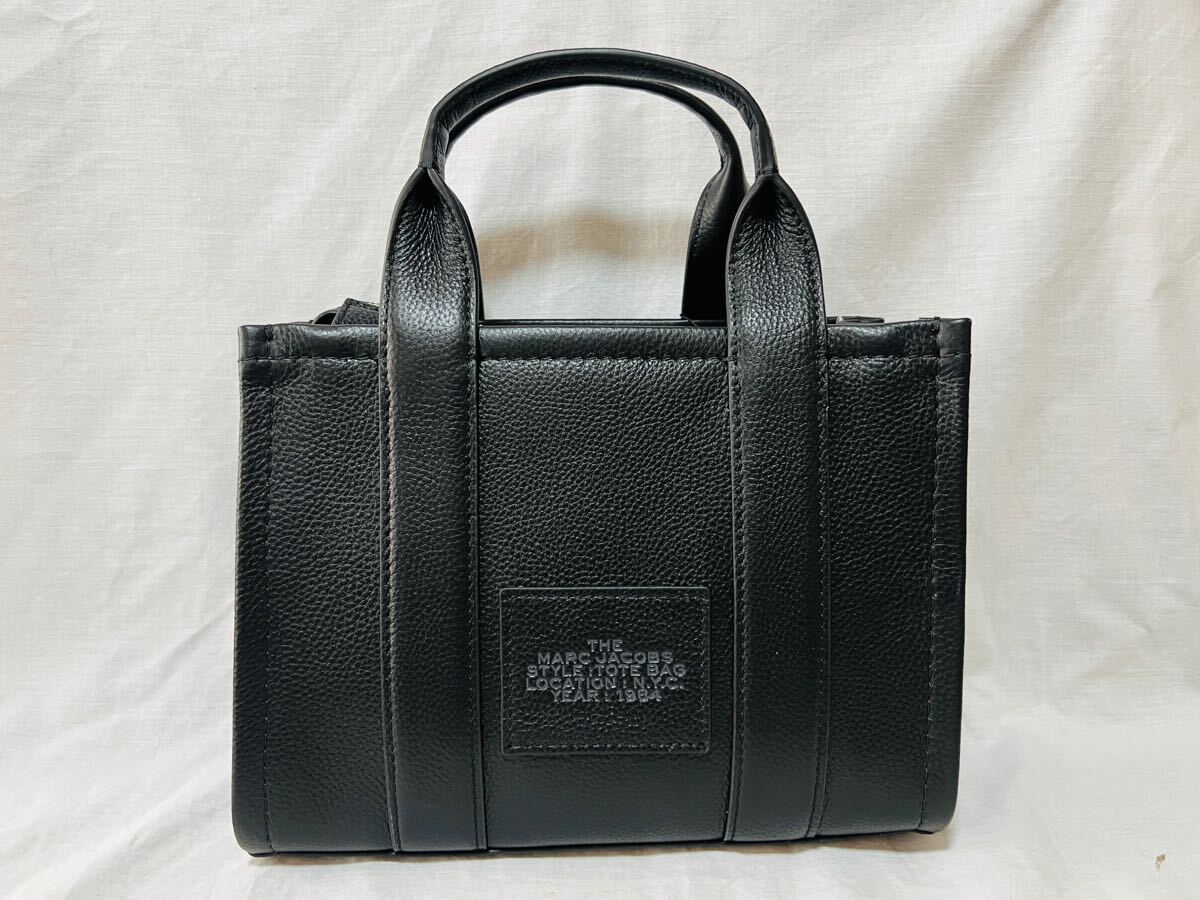 マークジェイコブス レザー ミニ トートバッグ ショルダーバッグ ブラック 新作 MARC JACOBS マークジェイコブス レザー ミニ トートバッグ
