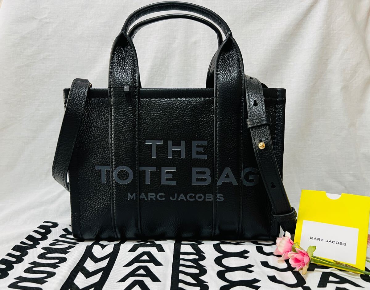 マークジェイコブス レザー ミニ トートバッグ ショルダーバッグ ブラック 新作 MARC JACOBS マークジェイコブス レザー ミニ トートバッグ