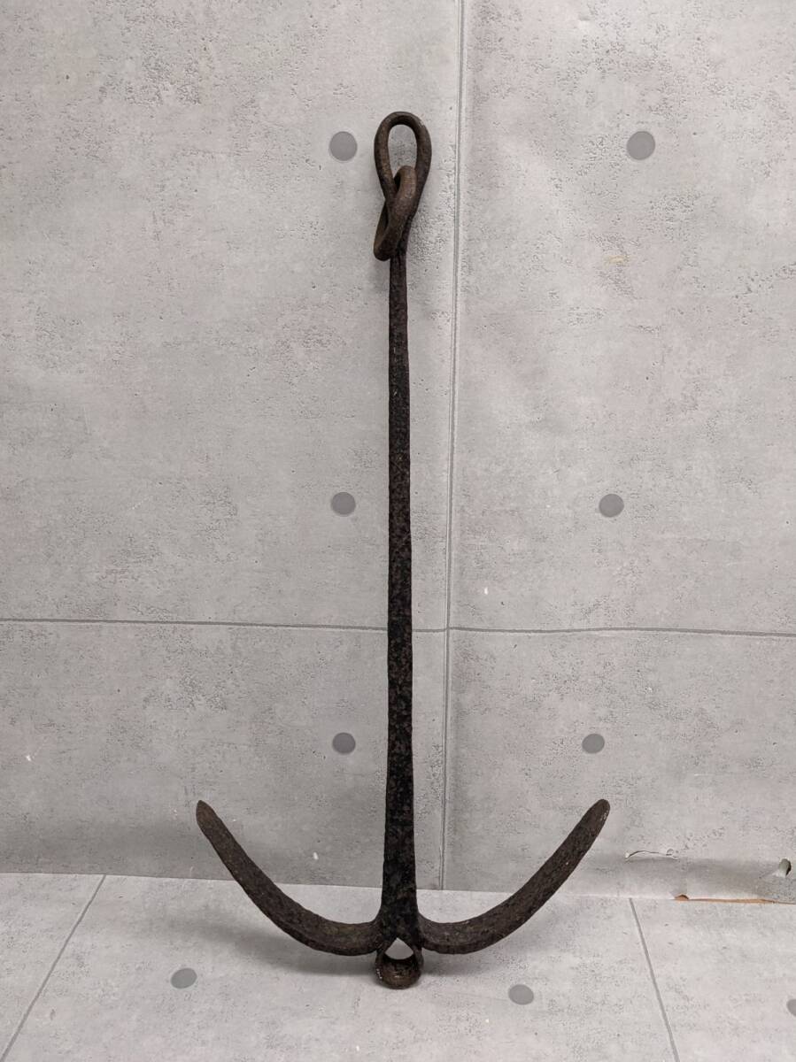 gg733■船の錨 いかり 鉛 鉄制 アンティーク アイアン アンカー マリンコレクター 船道具 重さ約6㎏/160