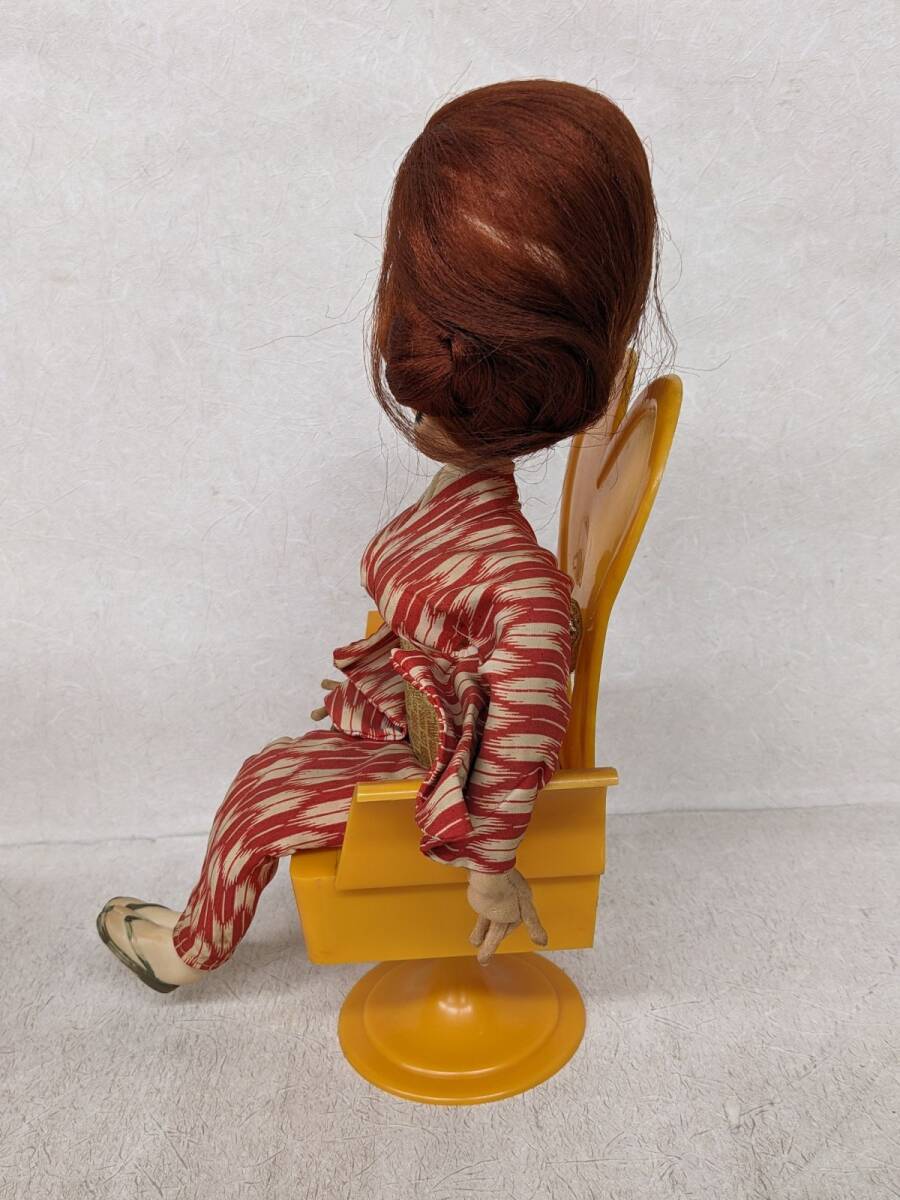 gg541#[ товар с некоторыми замечаниями ] Showa Retro TOKYO SENPO/ Tokyo sempo вращение кукла 2 body комплект девочка кимоно музыкальная шкатулка имеется /100