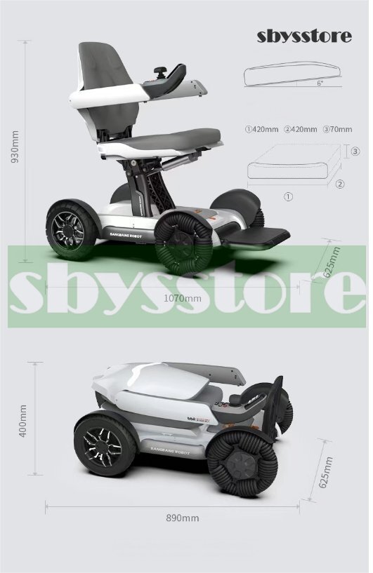 【スマホ操作対応?自動折りたたみ式】電動車いす｜高齢者?障がい者向け スマートモビリティカー 家庭用外出用 スマート全自動シニアカー