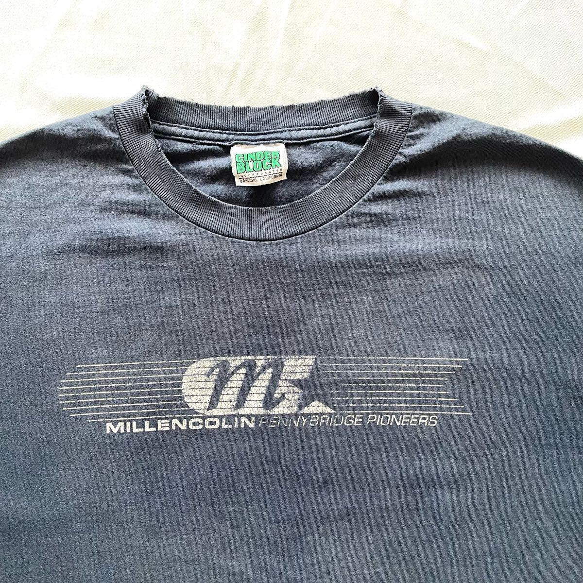 バンT USA製 フェード パンク グランジ 墨黒 90s 00s ロック 鬼フェード】 XL 00s MILLENCOLIN バンド Tシャツ USA製 90s