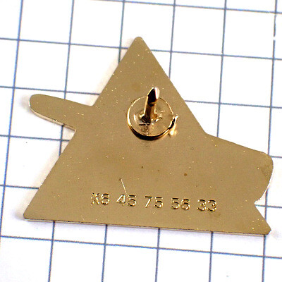  значок * автомобиль краска желтый треугольник * Франция ограничение булавка z* редкость . Vintage было использовано булавка bachi