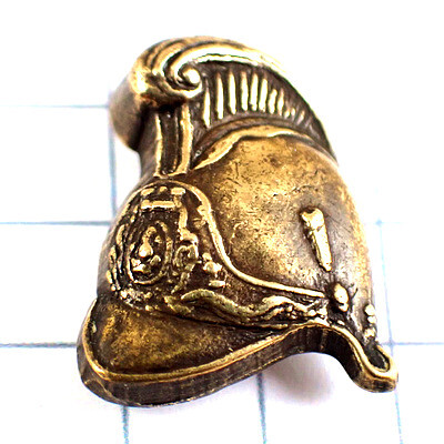  значок * Jean darumli.... шлем полиция bronze цвет античный латунь цвет GARDE-REPUBLICAINE HELMET KEPI FRANCE