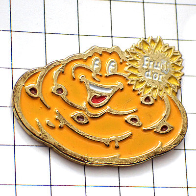 ピンバッジ・チョコチップパンの笑顔◆フランス限定ピンズ◆レアなヴィンテージものピンバッチ_画像1