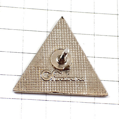  значок *.. дорога голубой треугольник серебряный серебряный цвет * Франция ограничение булавка z* редкость . Vintage было использовано булавка bachi