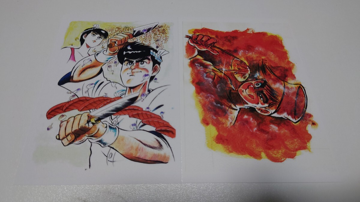 【直筆】 ビッグ錠 包丁人味平 カラーイラスト サイン グルメ漫画 マンガ ビッグ錠 直筆イラストサイン入り ポストカード5枚セット 「包丁