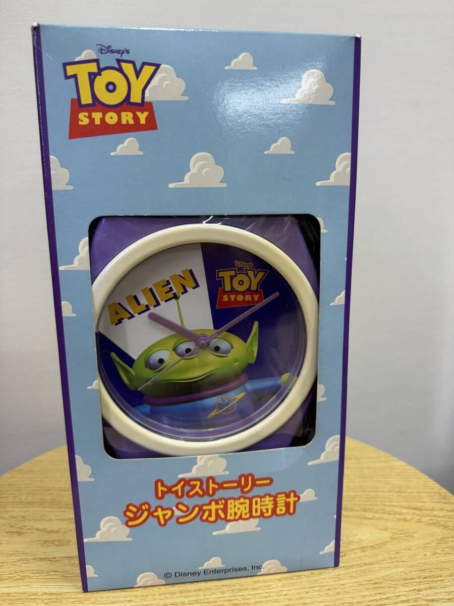 週末限定値下 トイストーリー スケボークロック ジャンボ 時計 toystory トイストーリー 未開封 ジャンボ腕時計 エイリアン 壁掛け時計