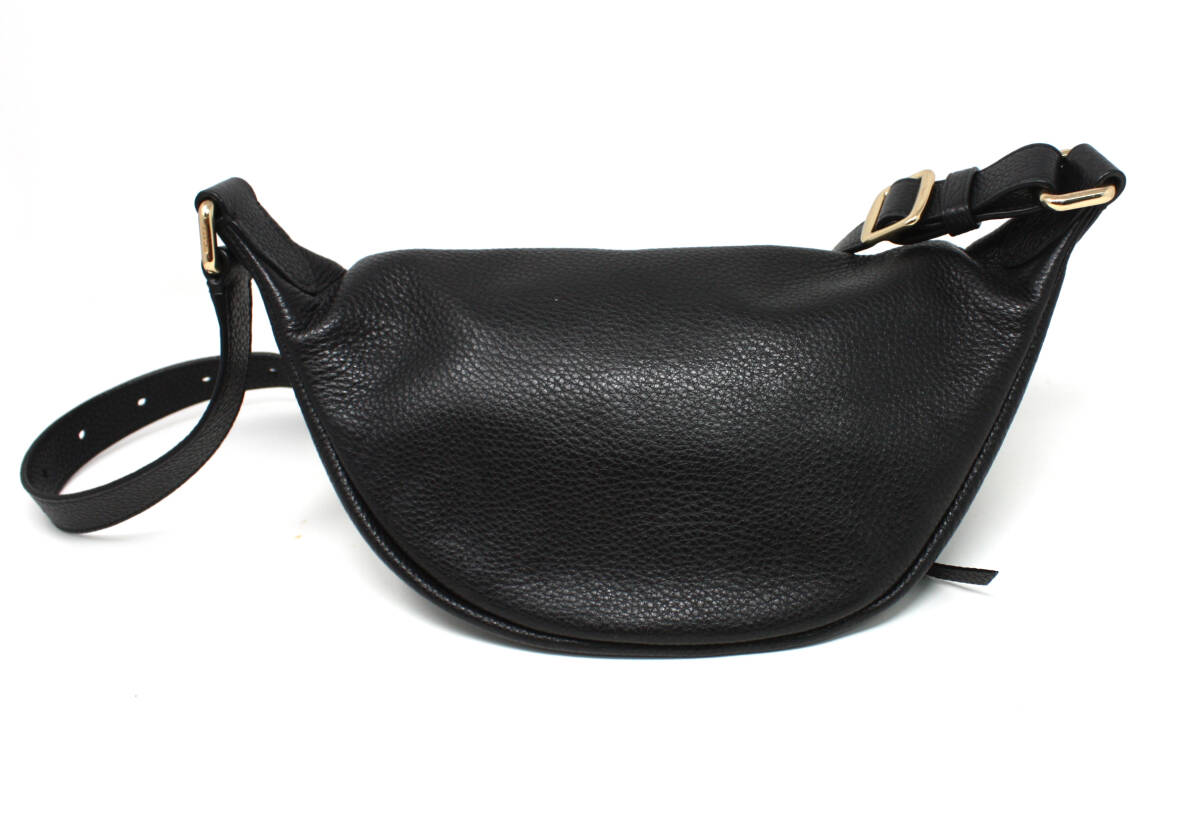 * прекрасный товар COACH Coach 48738 булыжник do кожа сумка-пояс сумка "body" черный