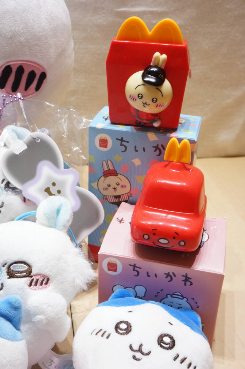 ちいかわ うさぎ モモンガ ハチワレ くりまんじゅう ぬいぐるみ まとめ売り ちいかわ：ちいかわ、ハチワレ、うさぎが“お座り”ぬいぐるみに