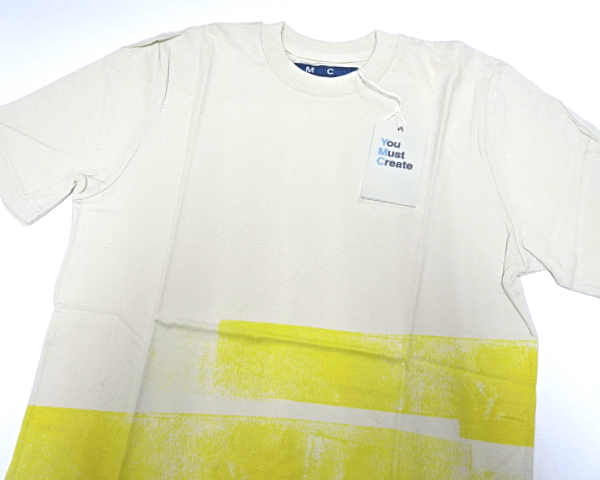 M 未使用【YMC You Must Create BAND AID PRINT T-SHIRT 7708 BONE/YELLOW ユーマストクリエイト Tシャツ バンドエイド プリント Tシャツ】_画像4