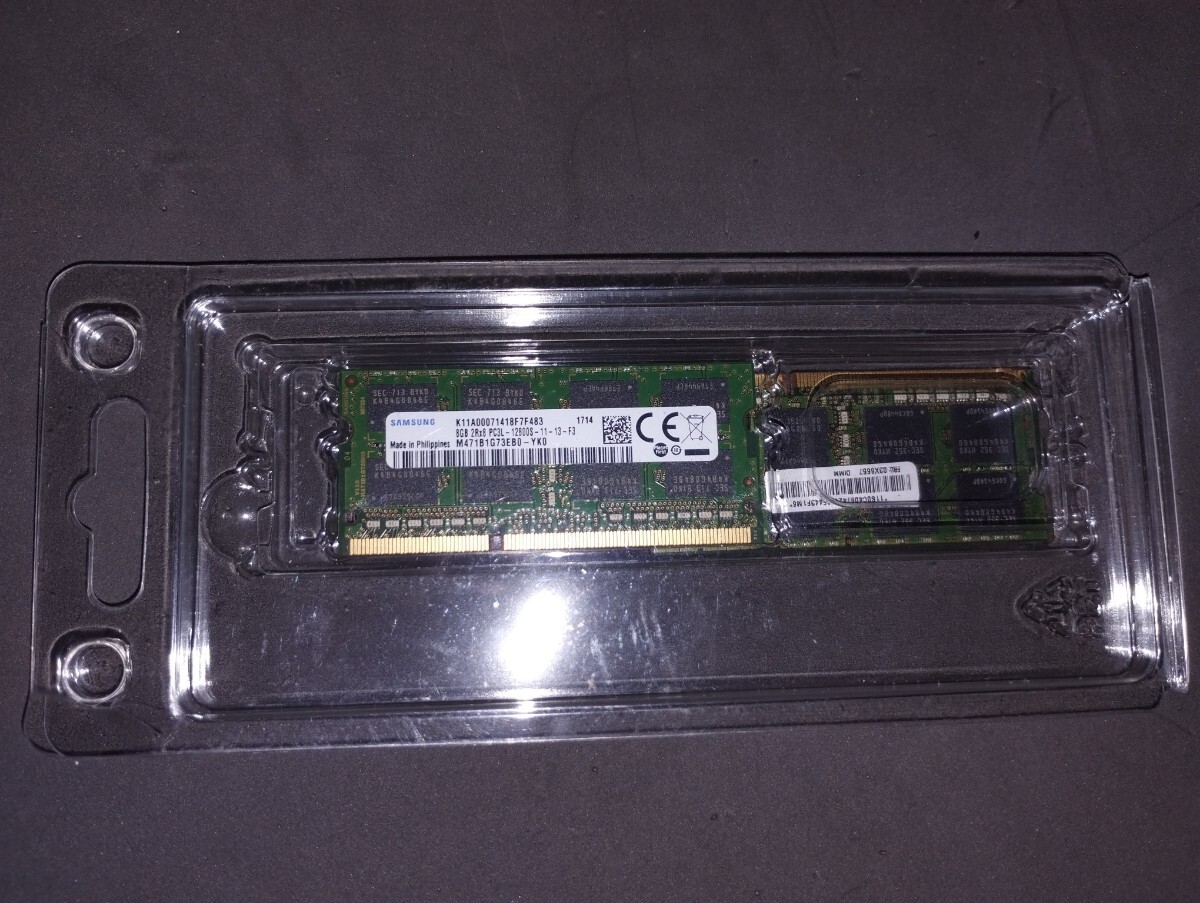 ☆SAMSUNG 8GB 2Rx8 PC3L-12800S 204PIN DDR3L SO-DIMM 2枚　ノートPC用 増?jiān)O(shè)メモリ☆