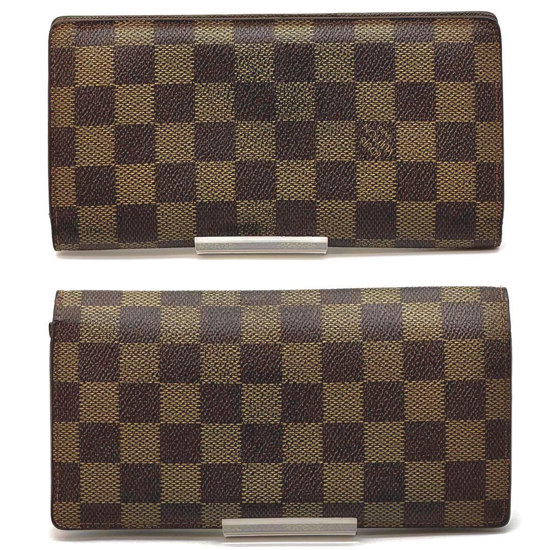【美品】ルイヴィトン ダミエ ポルトフォイユ ブラザ 二つ折り財布 札入れ お得】 ルイヴィトン ダミエ ポルトフォイユ ブラザ 12枚 二