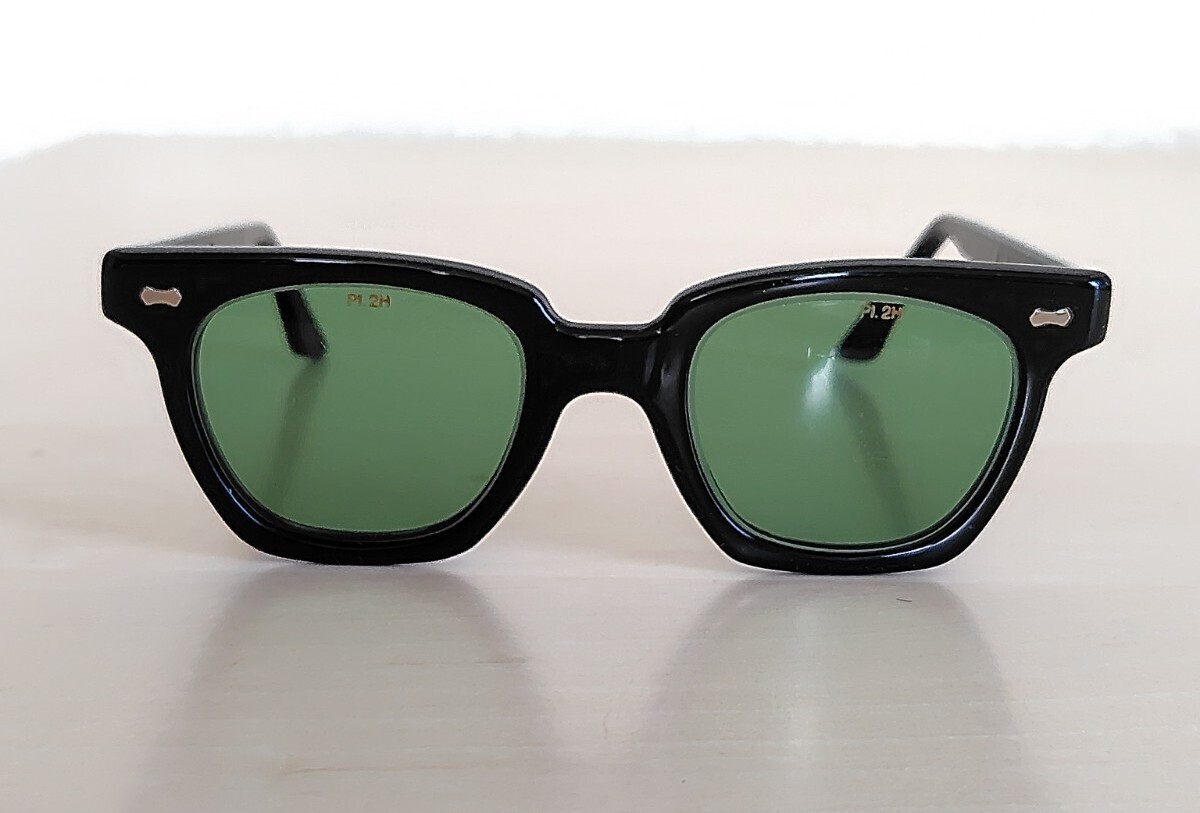 ヴィンテージ PI刻印 セーフティ サングラス メガネ ブラック 黒_画像3