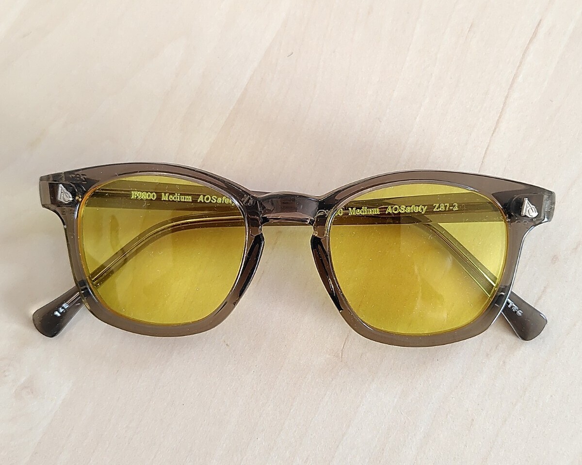 未使用 ヴィンテージ American Optical アメリカンオプティカル F9800 セーフティ メガネ サングラス_画像2